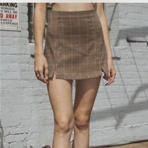 Brandy Melville Cara mini plaid skirt